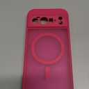 CANSHN Magnetic for Google Pixel 10 Pro Case(6.3 Inch), Upgraded [Full Camera Protection] [Compatible with Magsafe] [Translucent Matte] Shockproof Protective Phone Cover, Hot Pink