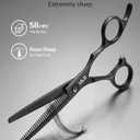 ULG Seamless Thinning Shears Professional Stainless Steel, Teflon Coated, 32-Teeth Texturizing Scissors, Precision Serrated Blades for Natural Thinning and Layering, Ideal for Stylists and Barbers