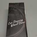 Car Steering Wheel Cover, Anti-Slip, Safety, Soft, Breathable, Heavy Duty, Thick, Full Surround, Sports Style (Black)