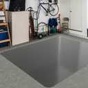 Area Floor Mat for Home, 4'6' Translucent Black No Slip Waterproof Vinyl Area Rug for Hard Floor, Spill Resistant Floor Protector Cover for Kitchen, Easy Clean Splat Mat for Under High Chair, 4'6'48x72 inch)