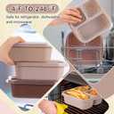 Honeydak 5 Pack Snack Containers 3 Compartment Bento Snack Boxes Divided Meal Prep Containers with Lids Reusable Adults Lunch Food Storage Box for School Work Travel(Cream Brown)