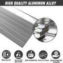 Metal Floor Transition Strip, Aluminum Threshold for Doorways, for Gap from 0.4″to 1.6″, for Doorways Tile Wood Vinyl Laminates, Size 36in x 4in x 1.32 in (Silver, 2pack)