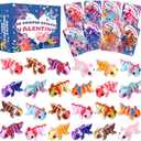 Valentines Day Gifts Cards for Kids 24 Pack 3D Printed Animals Axolotl Figurines Set with Valentine Greeting Cards for Boys Girls Toddle School Classroom Exchange Party Favors Prizes