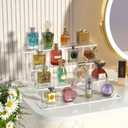 4 Tier Acrylic Display Risers, Clear Perfume Organizer Stand, Large Cupcake Stand Holder, Dessert Display for Party, Display Shelf for Figure and Collection, Riser Stand for Decoration and Organizer