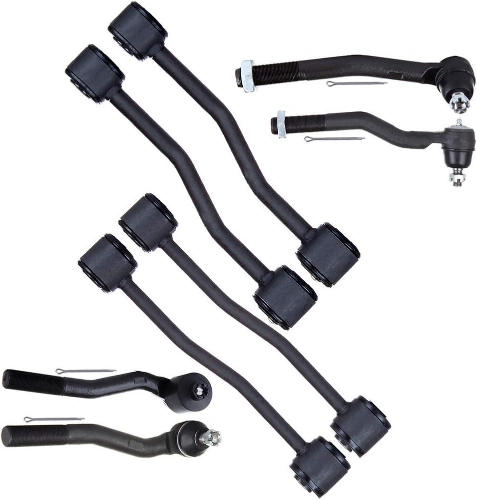 SCITOO 8-PC SET Suspension Sway Bar Link Kit - Fit For Jeep Grand Cherokee Front Sway Bar End Link Rear Sway Bar End Link Inner Tie Rod End Outer Tie Rod End