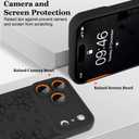 ZIYE Compatible with iPhone 17 Pro Max Case Flower Floral Pattern Black