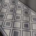 Washable Runner Rug 2x6, Checkered Rugs Non Slip, Modern Geometric Indoor Carpet Low Pile for Bedroom Kitchen Entryway Hallways, Gray and White (Grey)