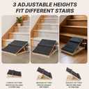 Dog Ramp for Stairs, Foldable Wooden Dog Stair Ramp with Triangular Support