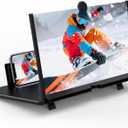 12 inch Screen Magnifier for Smartphone,3D HD Screen Expanders for Movies, Videos, and Gaming, Screen Magnifier with Adjustable Angle Design Amplifier Desktop Magnifying, Gift for Mom Dad Men Friends