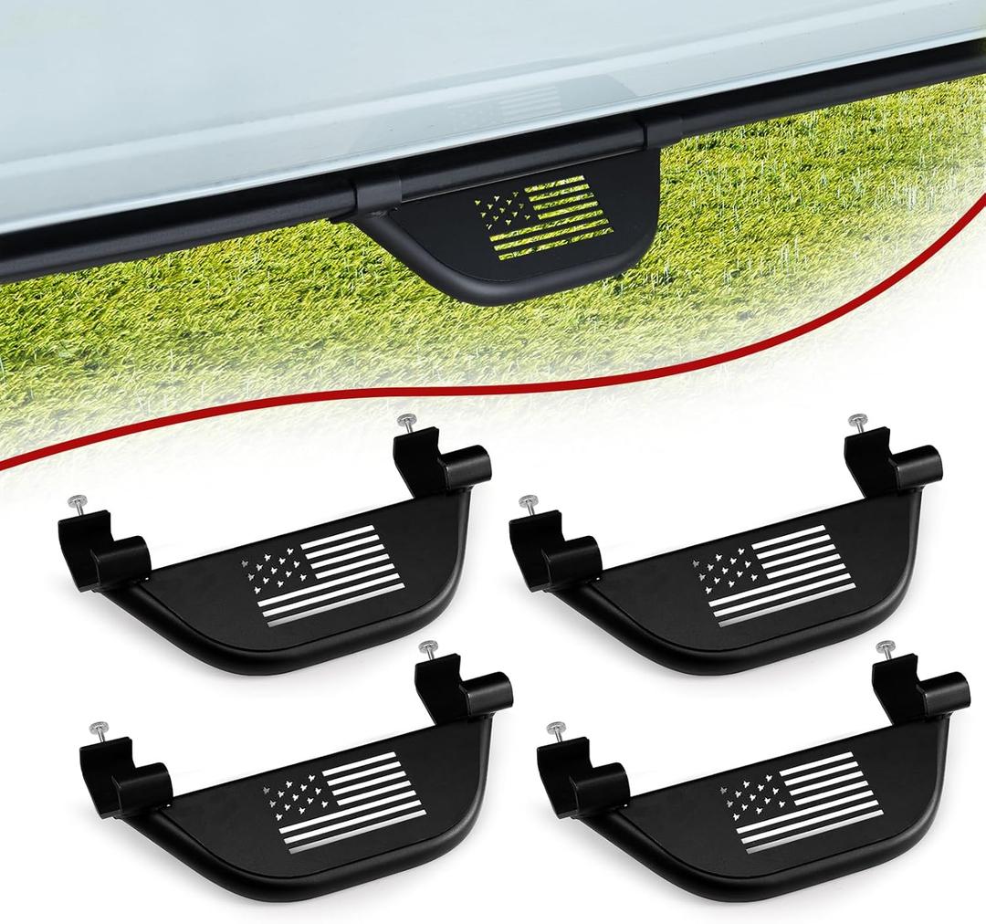 FieryRed Side Steps for Ford Bronco 2024 2023 2022 2021 2/4Door with OEM Rock Rail, Carbon Steel Running Board Side Steps Replacement for Ford Bronco Accessories, 4PCS (4 Door-4 PCS)
