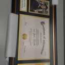 Yaetm 11x22 Diploma Frame with Tassel Holder for 8.5x11 Certificate Document & 4x6 Photo with High Definition Glass, Black Mat Over Gold Acid-free Mat, Mahogany Graduation Frame 2025