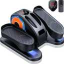 GUGTTR Under Desk Elliptical Machine, Electric Elliptical Leg Exerciser for Seniors Fully Assembled, Quiet & Portable Electric Seated Pedal Exerciser with Remote Control & 12 Adjustable Speeds