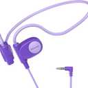 Kid Headphones for School, Air Conduction Open Ear Headphones, 3.5mm Jack Wired Cord, Ultra-Comfort, Ergonomic and Lightweight Design Perfect for School and Outdoor Activities-Purple