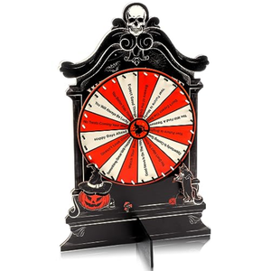 Poen Halloween Games for Adults Fortune Wheel Board Game Halloween Party Game Spinner Wheel Fortune Decor for Adults Carnival Party Game Casino Tabletop Supplies