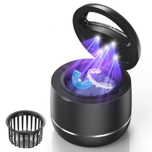 Miorcols Ultrasonic Retainer Cleaner, 48kHz Denture Cleaner Machine with Dual Mode Digital Timer for Braces, Night Guard, Mouthguard, Toothbrush, Jewelry, 7.8OZ Dental Cleaning Pod