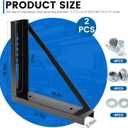 Underbody Truck Tool Box Mounting Brackets Kit, Welded Formed Steel Mounting Brackets with Screws Spacers and Bolts for 18 x 18 Inch Underbody Truck Tool Box, Set of 2
