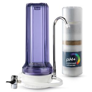 iSpring CT10-CL 7-Stage Countertop Water Filter System, pH-Balanced, Reduces Heavy Metals, VOCs, Chloramines, Lead, Bad Odor, and Chlorine, Up to 12 Months, 2.5" x 10", Clear (Filter Included)