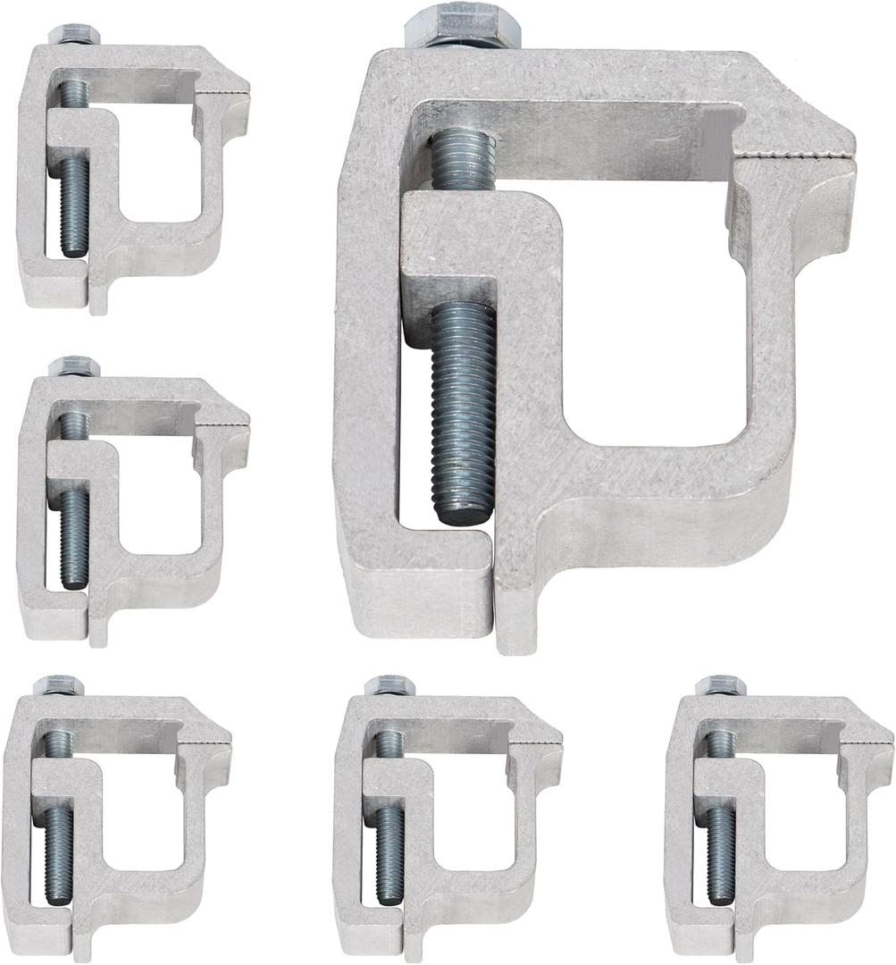 KUAFU Mounting Clamps Truck Caps Camper Shell Compatible with Toyota Chevrolet Chevy Ford Dodge Ram Gmc Sierra Dakota Ram 1500 2500 3500 F150 F250 Heavy Duty Aluminum 2 Packages