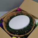 HyeFlora Artificial Hanging Flowers Faux Plants Basket for Outdoors Spring Decor, Fake Silk Morning Glory with Eucalyptus in Planter UV Resistant Outdoor Flowers for Outside Porch Patio Garden Home (12 Bundles, B 4 Mixed)