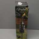 Oenophilia Afterglow Garden Stake Wine Bottle Wick Candle Holder - Black, 4.75 ft Tall