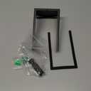 Outdoor Black Doorbell Rain Anti-Glare Cover, Steel Weather-Blocking Camera Cover Glare Sun Shade Protection for Most Video Doorbells(Inward fold)