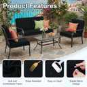 hyha Waterproof Outdoor Cushion Covers for Patio Furniture, Stretch Patio Chair Cushion Slipcovers, Coated UV Resistant Replacement Seat Covers, Solid Color (Black, 8PC)