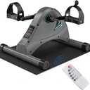 LUBBYGIM Mini Exercise Bike, Under Desk Bike Pedal Exerciser for Seniors & Physical Therapy, Electric Motorized Foot Pedal Machine for Arm and Leg Fitness, 6 Speed Levels (Dary Gray)