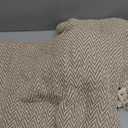 DII Chevron Throw Collection Handloomed Cotton, 50x60, Stone