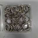 20pcs Trigger Spring O Rings Round Carabiner Clip Snap for Keyrings Buckle, Bags, Purses (Silver, 3/4 inch)