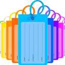 Luggage Tags for Suitcases 15 Pack, Name Tag for Backpack Kids PVC Silicone, Travel Tags for Luggage and Name ID Label