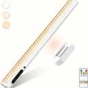 Rechargeable Magnetic LED Light Bar with Remote, Under Cabinet Lighting Wireless, Battery Powered Operated Wall Strip Lights, Dimmable Desk Lamp for Mirror Closet Bathroom Kitchen  White (without Motion Sensor)