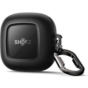 SURITCH for SHOKZ OpenFit Case Cover, Shockproof Magnetic Cases for SHOKZ OpenFit Open-Ear Earbuds True Wireless Bluetooth Headphones, Protective Cover with Magnetic Lid Lock & Carabiner, Black