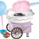 Nostalgia Vintage Hard and Sugar Free Candy Countertop Cotton Candy Maker, Includes 2 Reusable Cones And Sugar Scoop Lavander