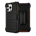 Defender for iPhone 13 Pro Max Case with Clip Holster,Heavy Duty Rugged Full-Body,2 Layers of Sturdy,Anti-Drop,Military-Grade Defender Cover for iPhone 13 Pro Max Phone Case (Black & Orange)