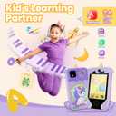 Kids Phone for Girl Toys, Christmas Birthday Gifts for Age 3-10 Year Old Girls Boys Toys, Kids Toddler Smart Phone, Detective Educational Learning Toys with 2.8" Touchscreen, Music Video Game (Purple)