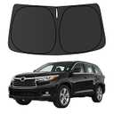 Highlander Customized Windshield Sun Shade for 2014 2015 2016 2017 2018 2019 Highlander Front Window Sunshade Visor Protector Foldable Blocks UV Rays Keep Car Cooler Accessories