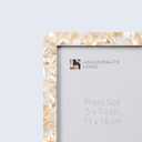 Handicrafts Home Mother of Pearl Picture Frame 5x7, Decorative Photo Frame for Tabletop or Wall, Handmade Shell Mosaic Frame, Modern Home Decor, Gift Picture Frame, White