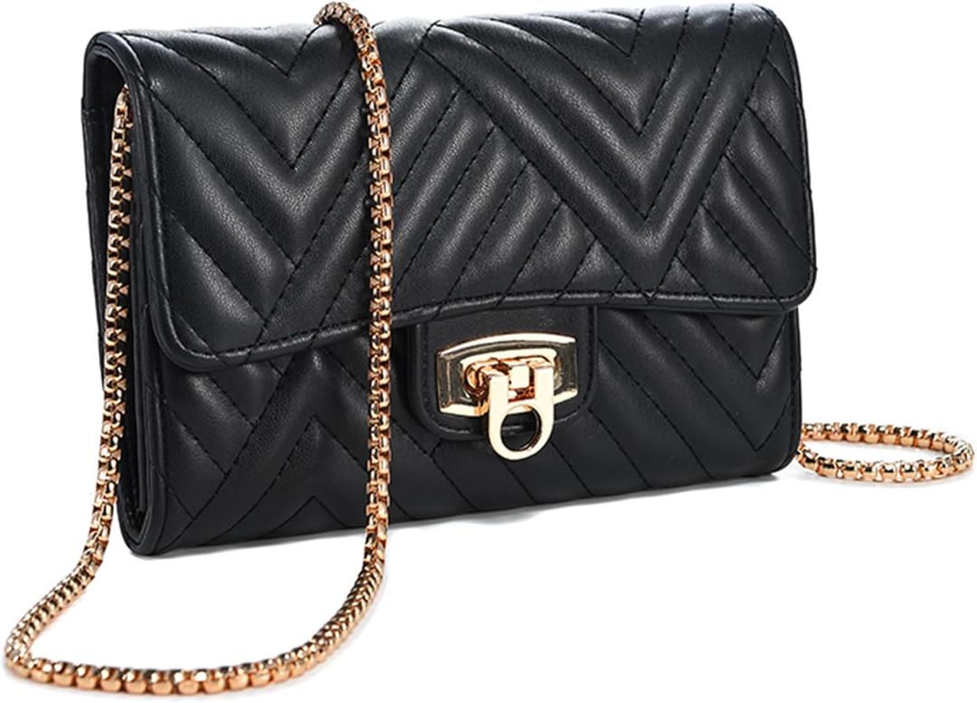 Small Crossbody Bag Sling Bag, Phone Holder for Women (Q Black)