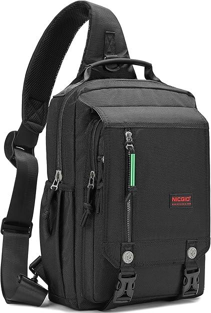 NICGID Sling Bags Chest Shoulder Backpacks, Size 15.6'' Laptop Backpack Crossbody Messenger Bag Travel Outdoor