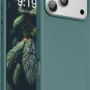 OuXul Designed for iPhone 17 Pro Max Case, Shockproof Liquid Silicone Protective Phone Case with Soft Anti-Scratch Microfiber Lining, Ultra Slim Drop Protection Phone Cover 6.9 inch (Forest Green)