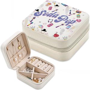 Jewelry Box Cute Design Storage Case for Rings, Earrings & Travel Merch, Stickers & Costume Gift