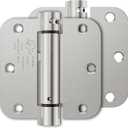 Luxbaro 2 Pack Self Closing Door Hinges 3.5 Inch, Spring Door Hinge with 5/8'' Radius Corners, Adjustable Tension for Garage, Front Door, Back Door, for Left and Right Hand Door, UL Listed