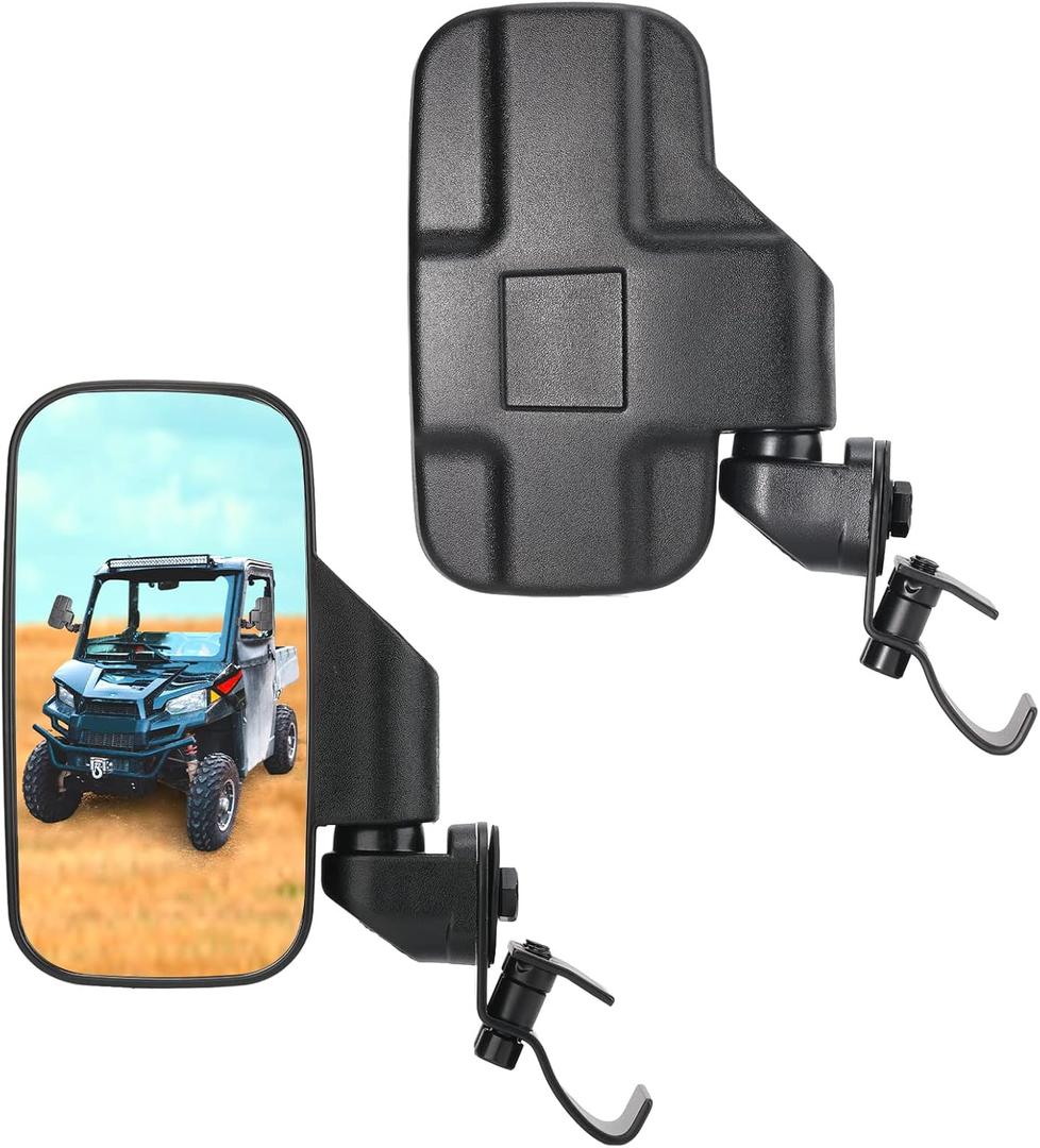 Ranger Side Mirrors, Break Away UTV Side Mirrors Compatible With Pro-Fit 2015-2025 Polaris Ranger General Can Am Defender Maverick Trail