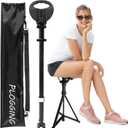 Walking Cane with Seat Folding Lightweight, Portable Cane Seat with Carry Bag, Walking Stick with Seat for Seniors & Adults, Foldable Adjustable Cane Chair for Travel Hiking