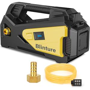 Battery Operated Transfer Pump Compatible with DeWalt 20V, 2Ah-9Ah Battery, Cordless Water Pump, Self-Priming RV Water Pumps, Boat Bilge Pump, Pressure Diaphragm Pump 300GPH(Not include Battery) (Yellow)
