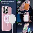 MOCCA Strong Magnetic for iPhone 12 Pro Max Case,[Compatible with Magsafe][Glass Screen Protector+Camera Lens Protector] Slim Thin Shockproof Cover Phone Case for iPhone 12 Pro Max 6.7", Pink