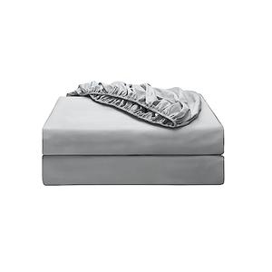 Pure Cotton Fitted Sheet King Size, 600 Thread Count 16" Deep Pocket Egyptian Cotton Fitted Sheet King, Gray