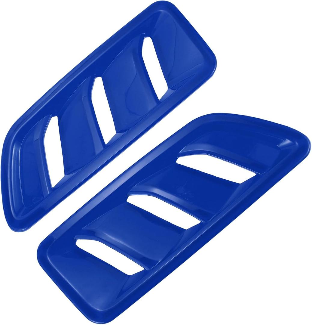 1 Pair Car Front Hood Air Outlet Vent Cover Trim for Jeep Wrangler JL JLU Gladiator 2018-2024 Hood Engine Bonnet Air Vent Outlet Cover Bezels ABS Blue