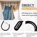 Dreecy 18 Pack S Hooks for Hanging Plants, 4-1/2inch Heavy Duty S Hooks, Large Black Metal Vinyl Coated S Hook, Non Slip Utility Hooks for Hanging for Closet Jeans Bags Jewelry Towels Pot Pan Cups