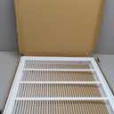 HVAC Premium 22 x 22 Duct opening Steel Return Air Filter Grille, for 1-inch Filter, Fixed Hinged Door, Flat stamped HVAC Vent Cover Grille, Outer Dimensions 24.5 x 24.5